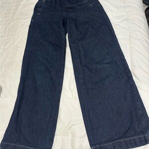 Zara Dark Blue Flare & Wide Leg Jeans